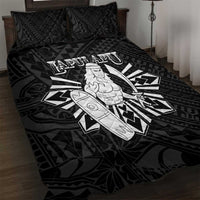 Philippines Tribal Quilt Bed Set King Lapu Lapu Black Version LT05 Black - Polynesian Pride