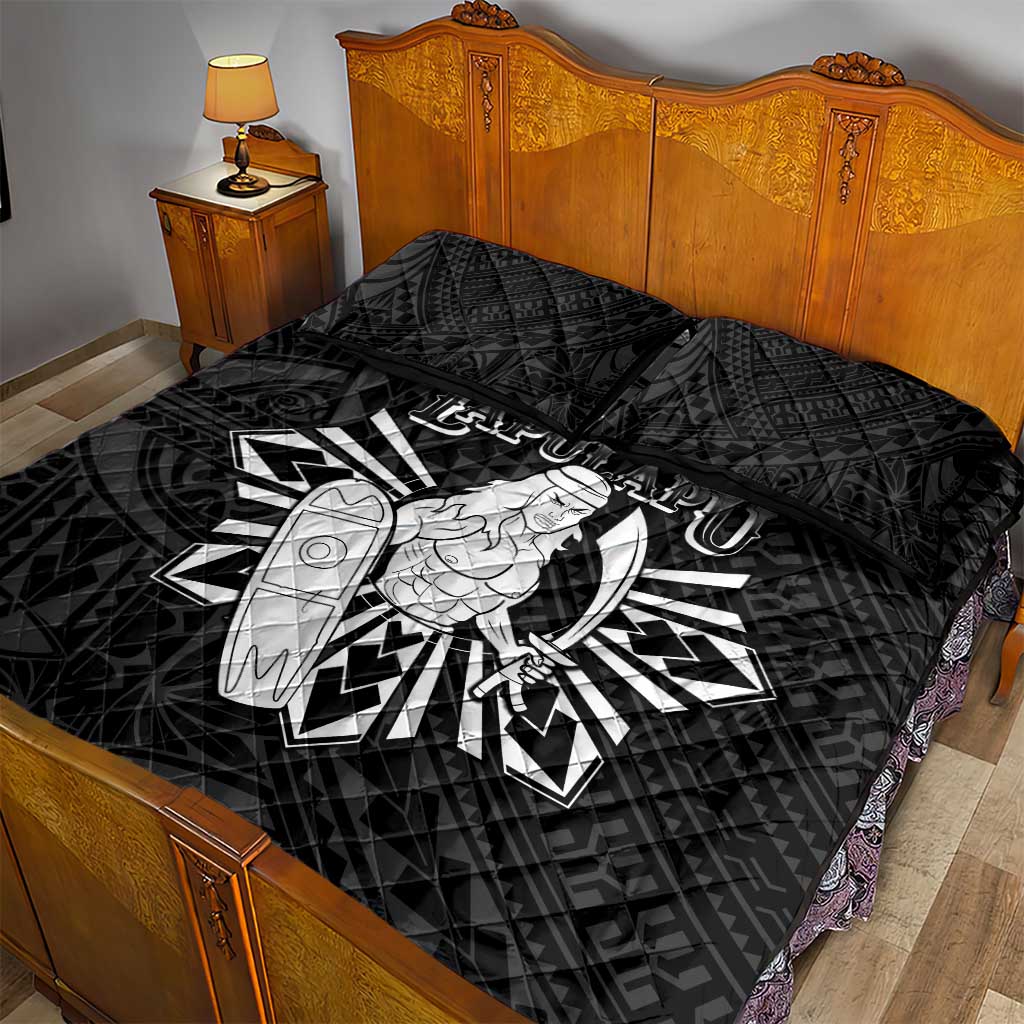 Philippines Tribal Quilt Bed Set King Lapu Lapu Black Version LT05 - Polynesian Pride