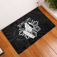 Philippines Tribal Rubber Doormat King Lapu Lapu Black Version LT05 - Polynesian Pride