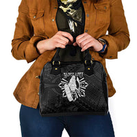 Philippines Tribal Shoulder Handbag King Lapu Lapu Black Version LT05 - Polynesian Pride