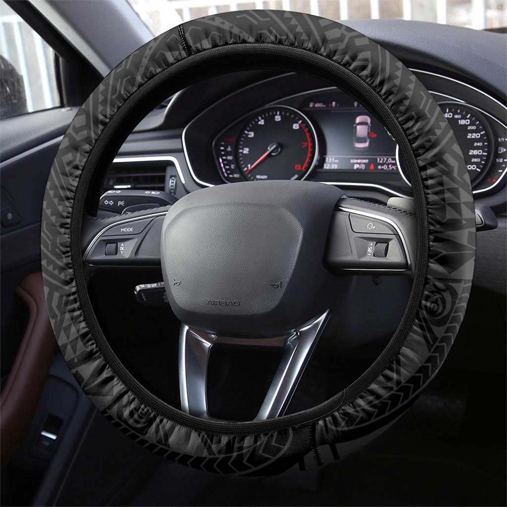 Philippines Tribal Steering Wheel Cover King Lapu Lapu Black Version LT05 - Polynesian Pride