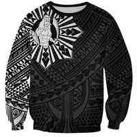 Philippines Tribal Sweatshirt King Lapu Lapu Black Version LT05 Unisex Black - Polynesian Pride