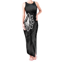 Philippines Tribal Tank Maxi Dress King Lapu Lapu Black Version LT05 Women Black - Polynesian Pride