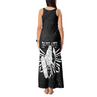 Philippines Tribal Tank Maxi Dress King Lapu Lapu Black Version LT05 - Polynesian Pride