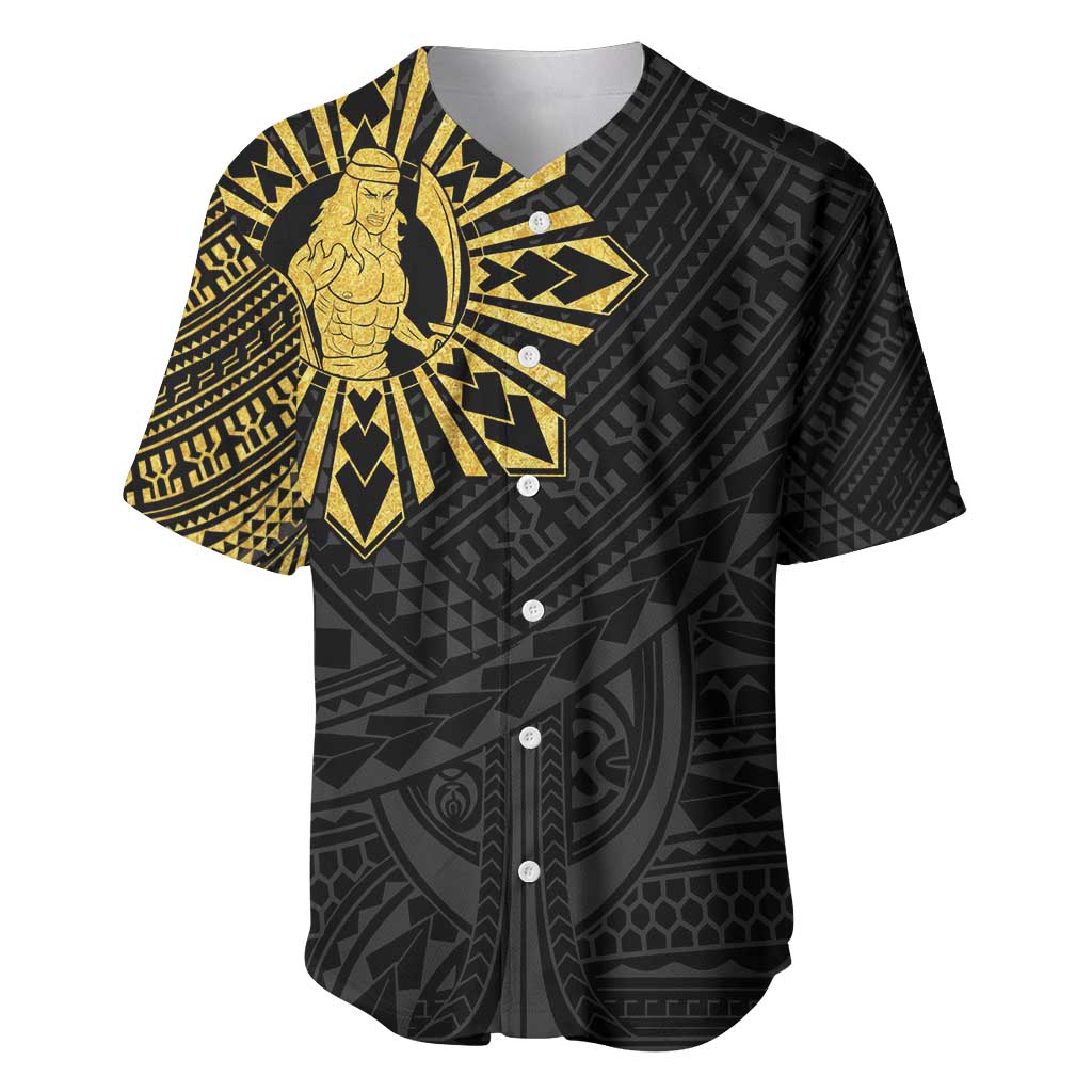 Philippines Tribal Baseball Jersey King Lapu Lapu Gold Version LT05 Gold - Polynesian Pride