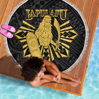 Philippines Tribal Beach Blanket King Lapu Lapu Gold Version LT05 - Polynesian Pride