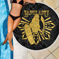 Philippines Tribal Beach Blanket King Lapu Lapu Gold Version LT05 - Polynesian Pride