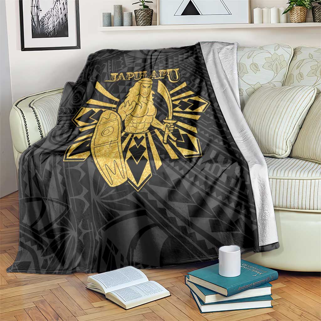 Philippines Tribal Blanket King Lapu Lapu Gold Version LT05 Gold - Polynesian Pride