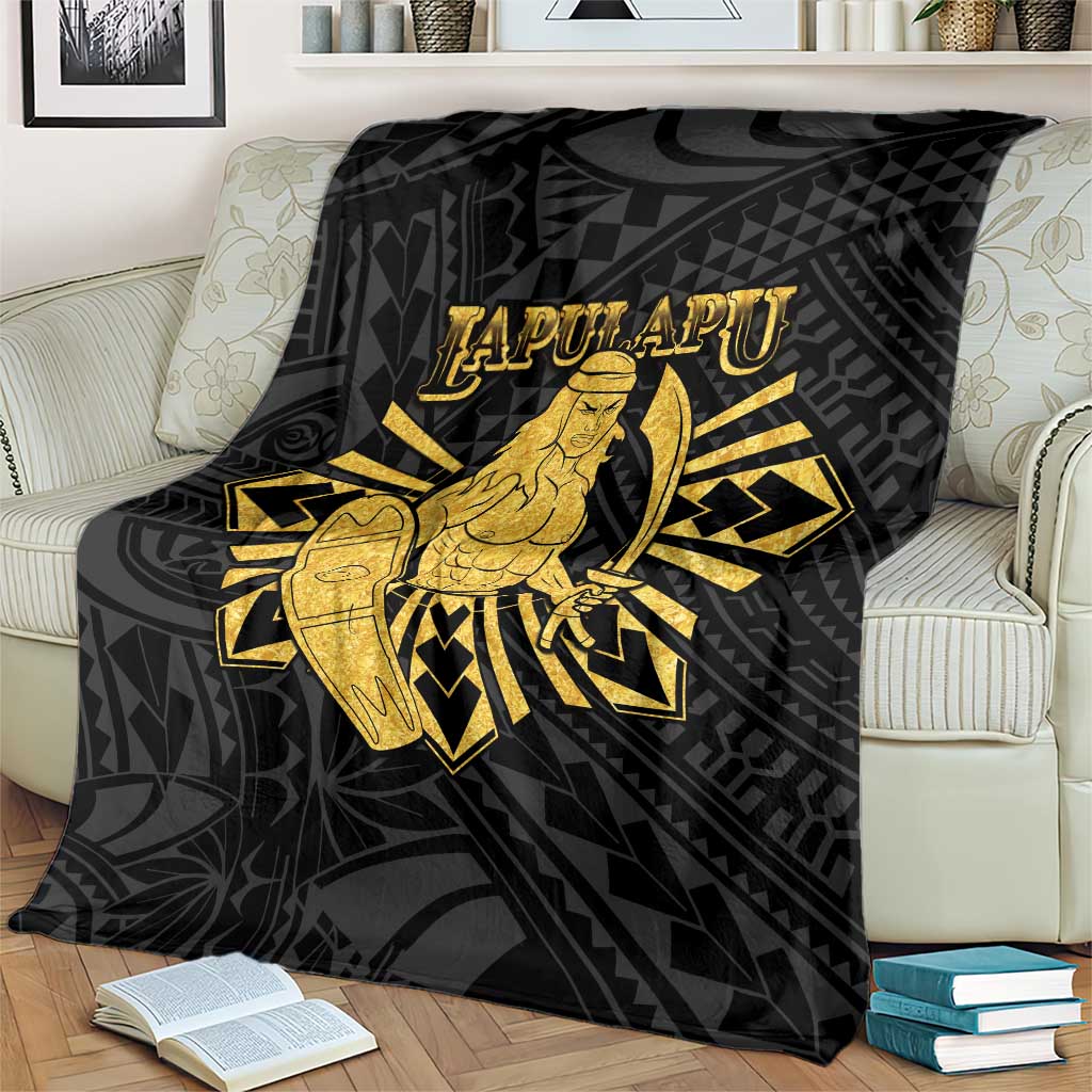 Philippines Tribal Blanket King Lapu Lapu Gold Version LT05 - Polynesian Pride