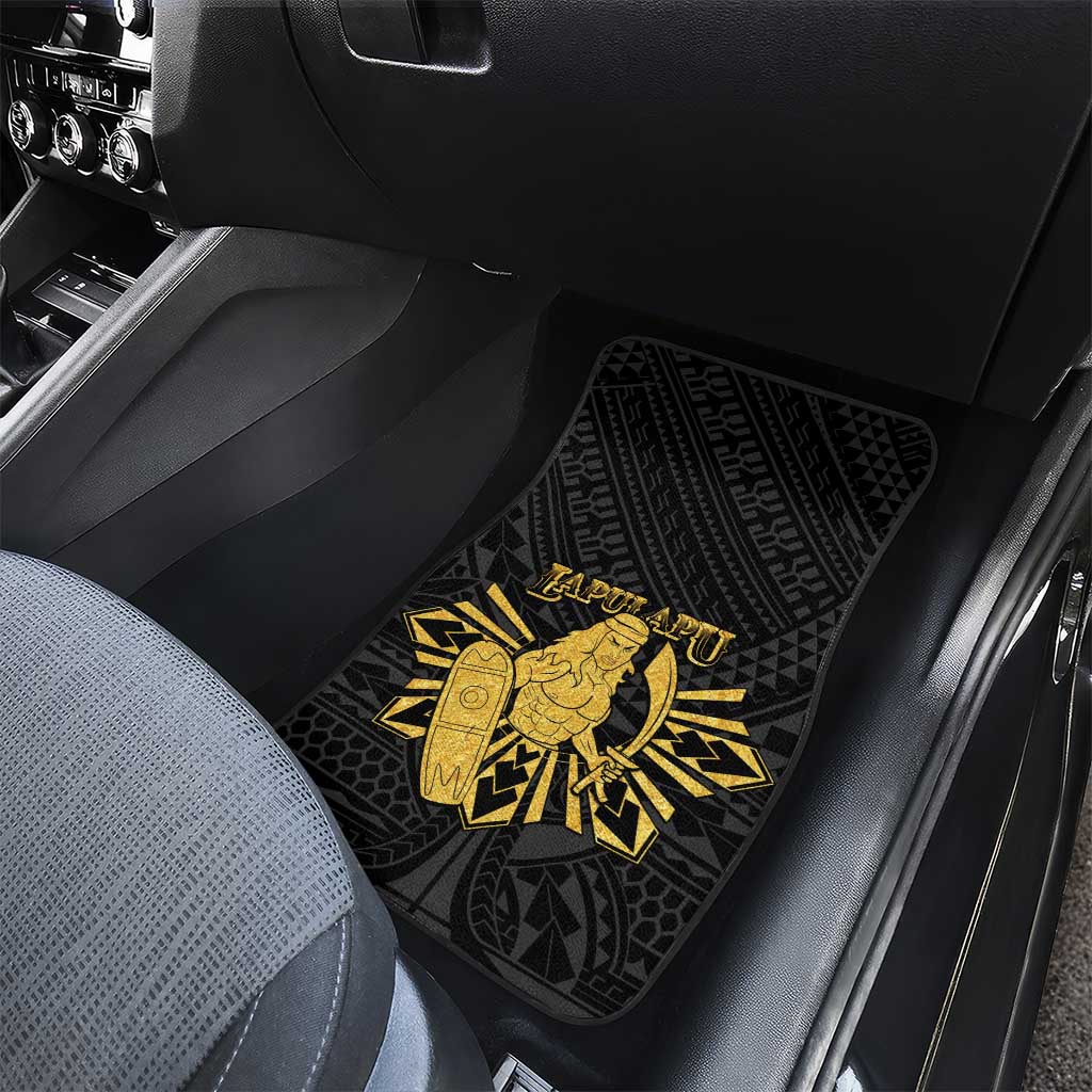 Philippines Tribal Car Mats King Lapu Lapu Gold Version LT05 - Polynesian Pride