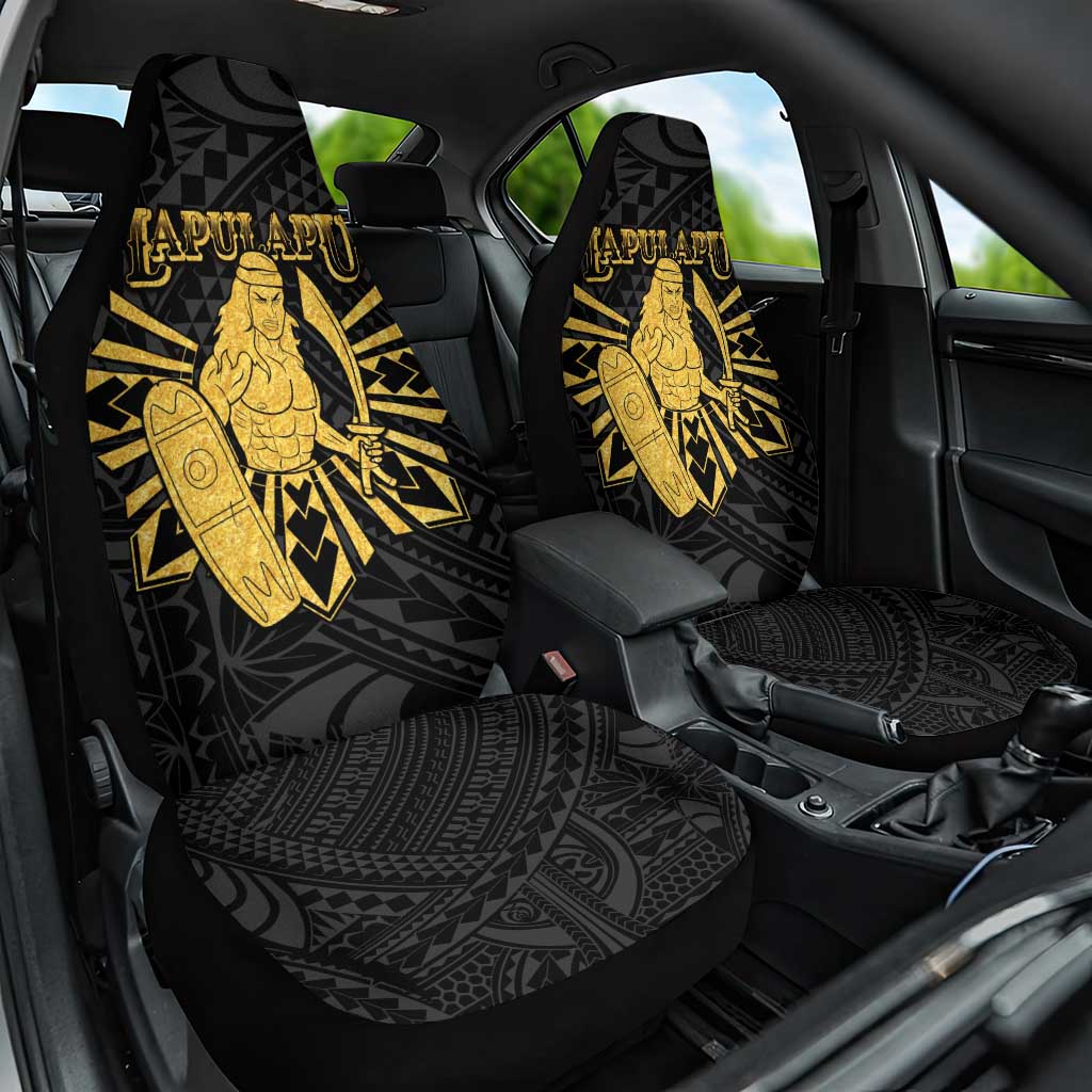 Philippines Tribal Car Seat Cover King Lapu Lapu Gold Version LT05 One Size Gold - Polynesian Pride