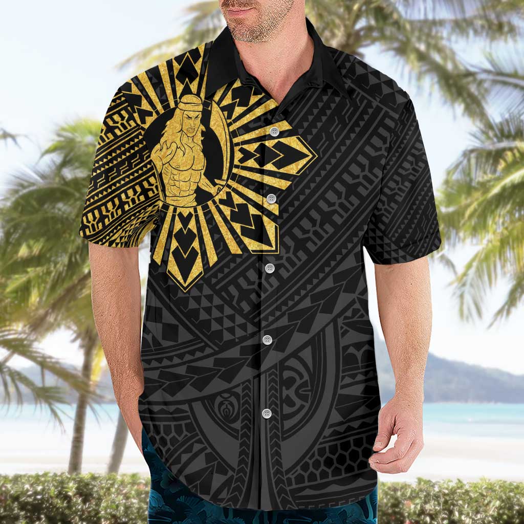 Philippines Tribal Hawaiian Shirt King Lapu Lapu Gold Version LT05 - Polynesian Pride