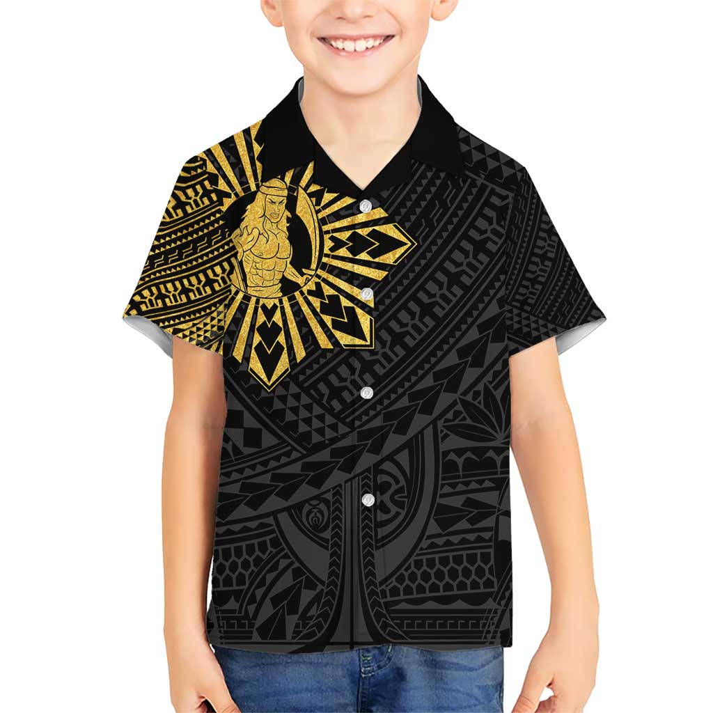 Philippines Tribal Hawaiian Shirt King Lapu Lapu Gold Version LT05 - Polynesian Pride
