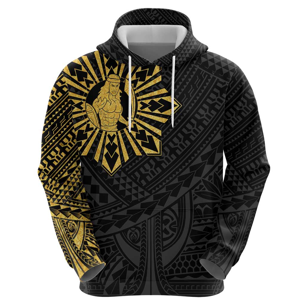 Philippines Tribal Hoodie King Lapu Lapu Gold Version LT05 - Polynesian Pride