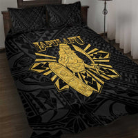 Philippines Tribal Quilt Bed Set King Lapu Lapu Gold Version LT05 Gold - Polynesian Pride
