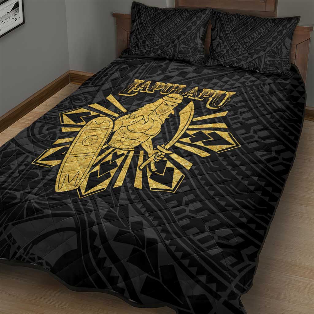 Philippines Tribal Quilt Bed Set King Lapu Lapu Gold Version LT05 - Polynesian Pride