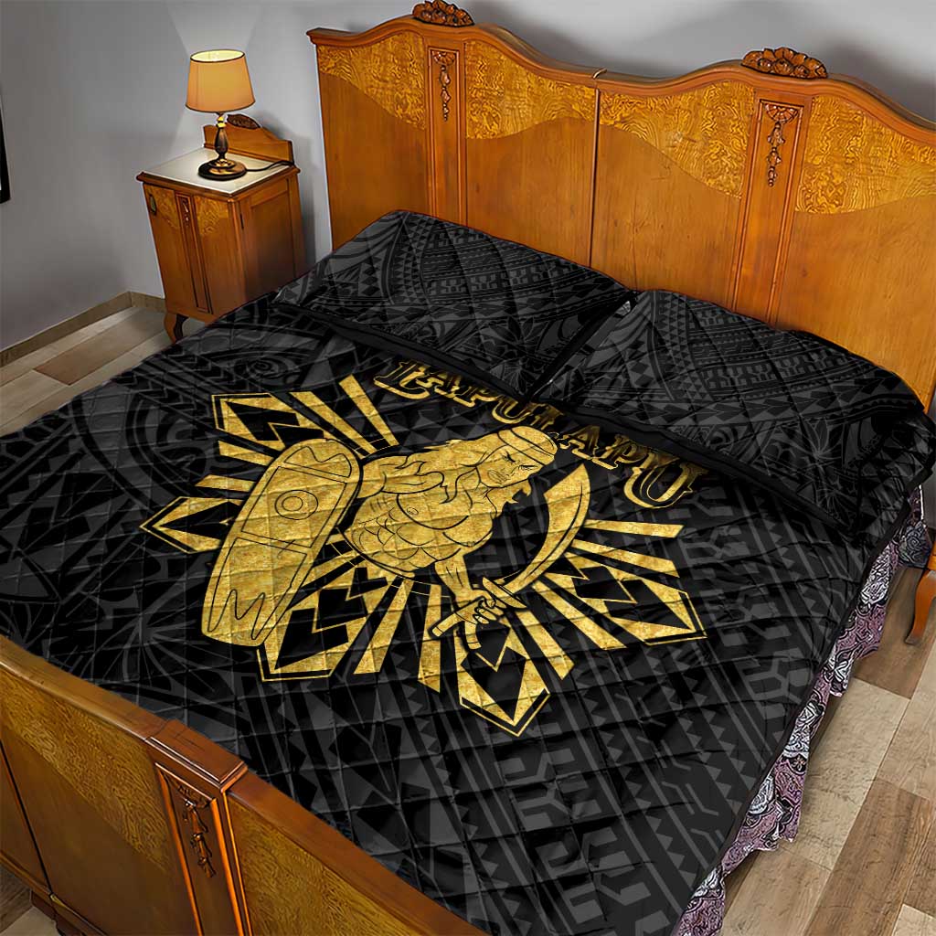 Philippines Tribal Quilt Bed Set King Lapu Lapu Gold Version LT05 - Polynesian Pride