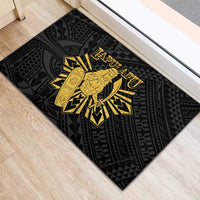 Philippines Tribal Rubber Doormat King Lapu Lapu Gold Version LT05 - Polynesian Pride