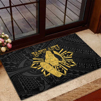 Philippines Tribal Rubber Doormat King Lapu Lapu Gold Version LT05 - Polynesian Pride