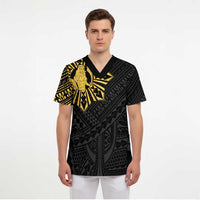 Philippines Tribal Scrub Top King Lapu Lapu Gold Version LT05 - Polynesian Pride