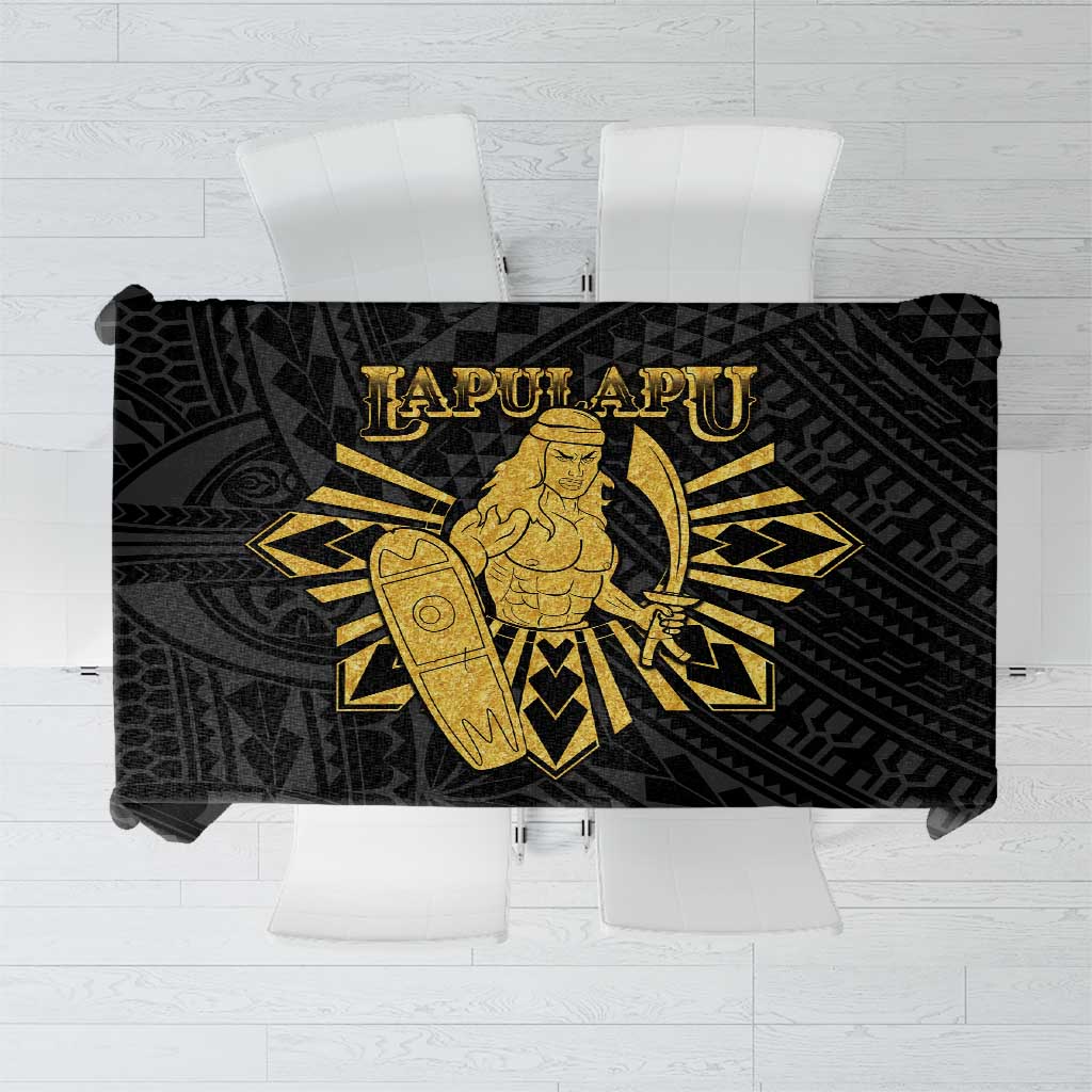 Philippines Tribal Tablecloth King Lapu Lapu Gold Version