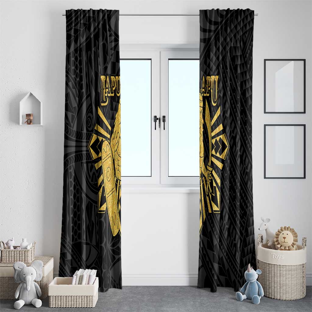 Philippines Tribal Window Curtain King Lapu Lapu Gold Version LT05 - Polynesian Pride