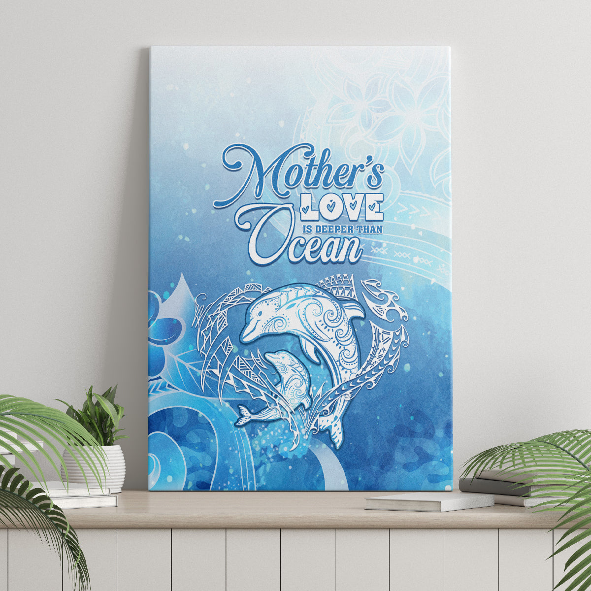Mother's Love Is Deeper Than Ocean Canvas Wall Art Polynesian Style LT05 - Polynesian Pride