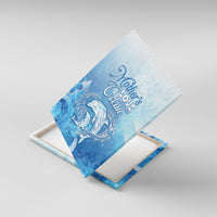 Mother's Love Is Deeper Than Ocean Canvas Wall Art Polynesian Style LT05 With Frame Blue - Polynesian Pride