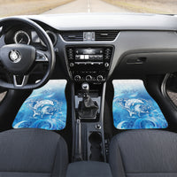 Mother's Love Is Deeper Than Ocean Car Mats Polynesian Style LT05 Set 2pcs - Front Blue - Polynesian Pride
