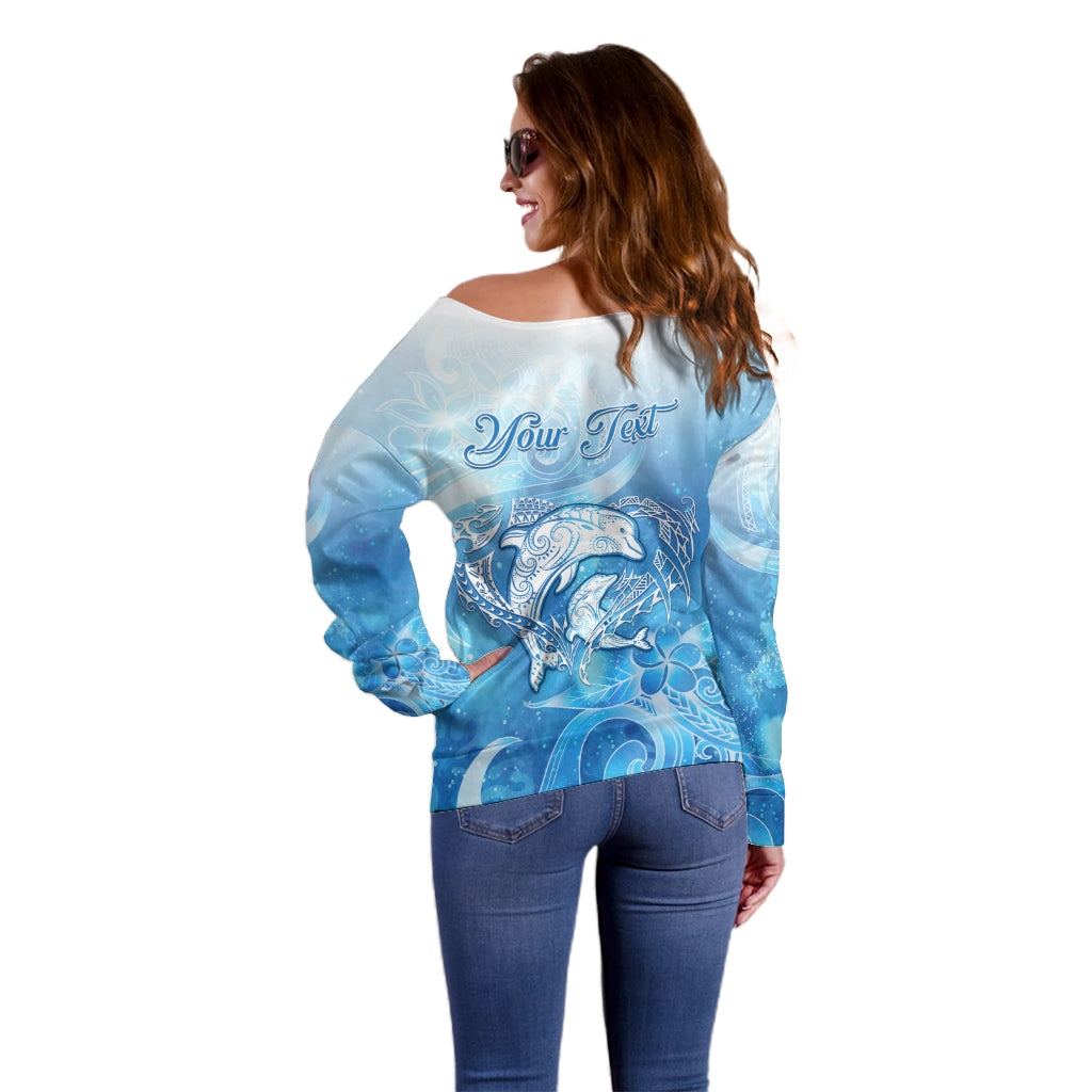 Mother's Love Is Deeper Than Ocean Off Shoulder Sweater Polynesian Style LT05 - Polynesian Pride