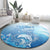 Mother's Love Is Deeper Than Ocean Round Carpet Polynesian Style