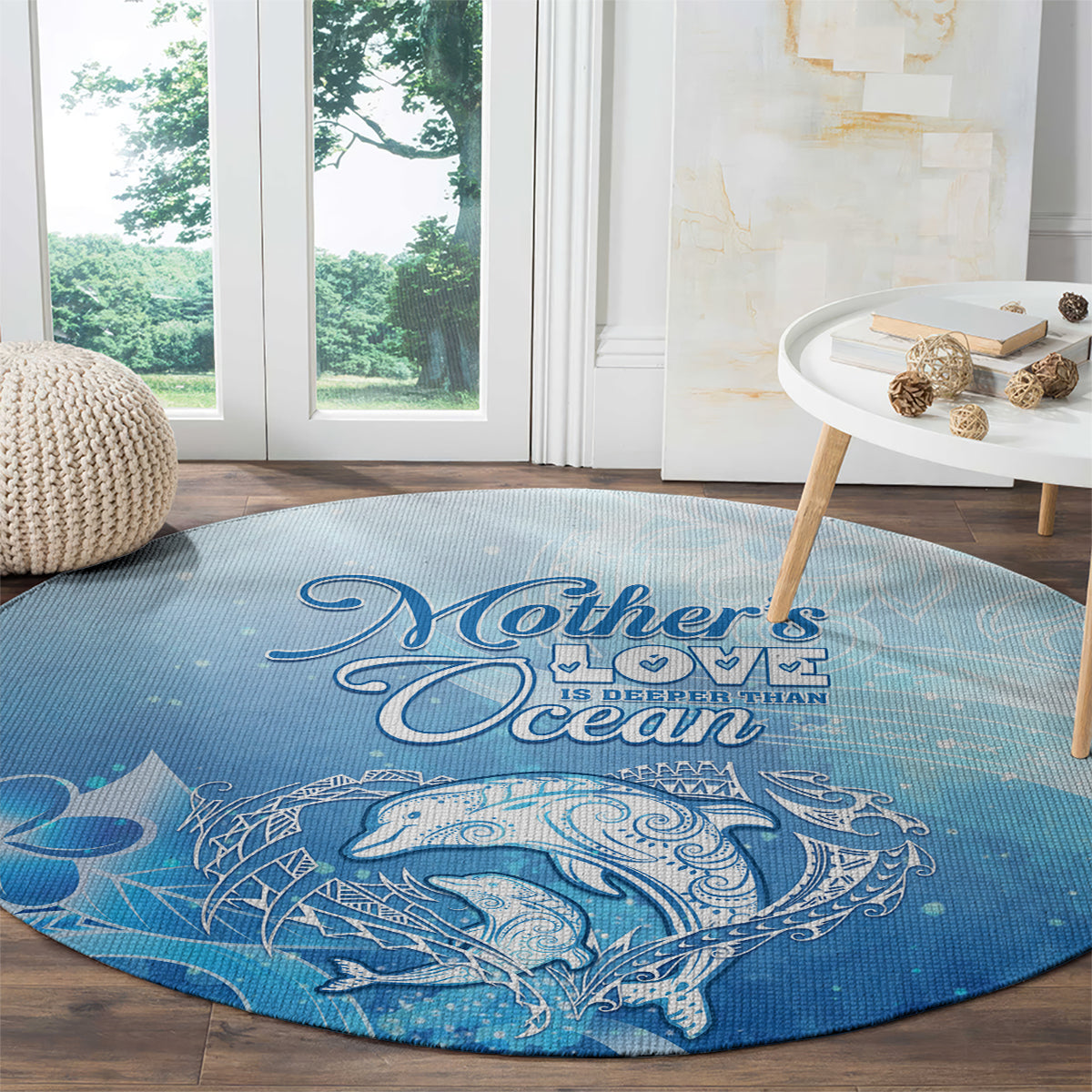 Mother's Love Is Deeper Than Ocean Round Carpet Polynesian Style LT05 - Polynesian Pride