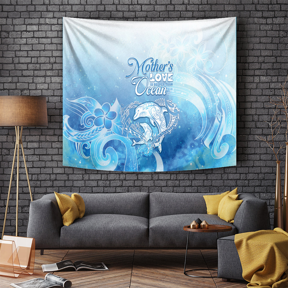 Mother's Love Is Deeper Than Ocean Tapestry Polynesian Style LT05 - Polynesian Pride