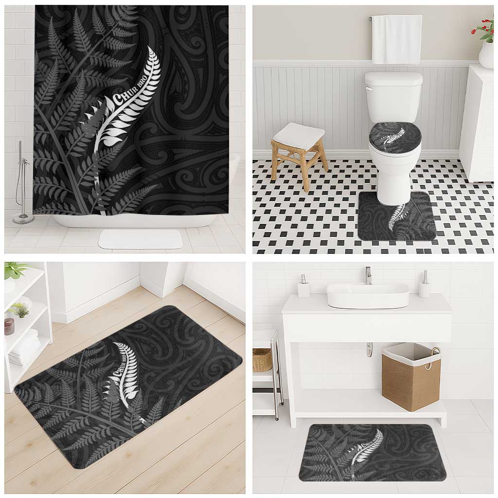 New Zealand Chur Bro Bathroom Set Maori Koru With Silver Fern LT05 - Polynesian Pride