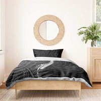 New Zealand Chur Bro Bedding Set Maori Koru With Silver Fern LT05 - Polynesian Pride