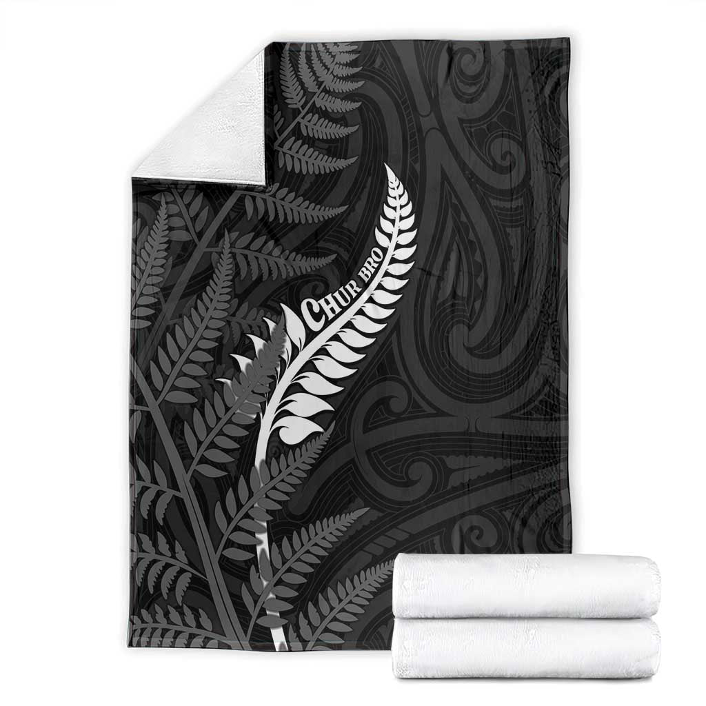 New Zealand Chur Bro Blanket Maori Koru With Silver Fern LT05 - Polynesian Pride