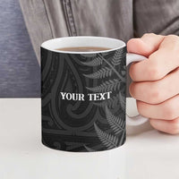 Personalised New Zealand Chur Bro Ceramic Mug Maori Koru With Silver Fern LT05 - Polynesian Pride
