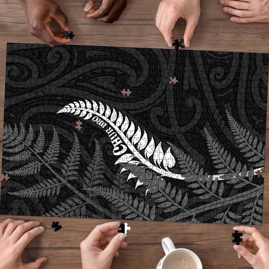 New Zealand Chur Bro Puzzle Maori Koru With Silver Fern LT05 - Polynesian Pride