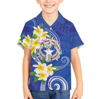Northern Mariana Islands Chamorro Hawaiian Shirt Plumeria Curves Style Navy Version LT05 - Polynesian Pride
