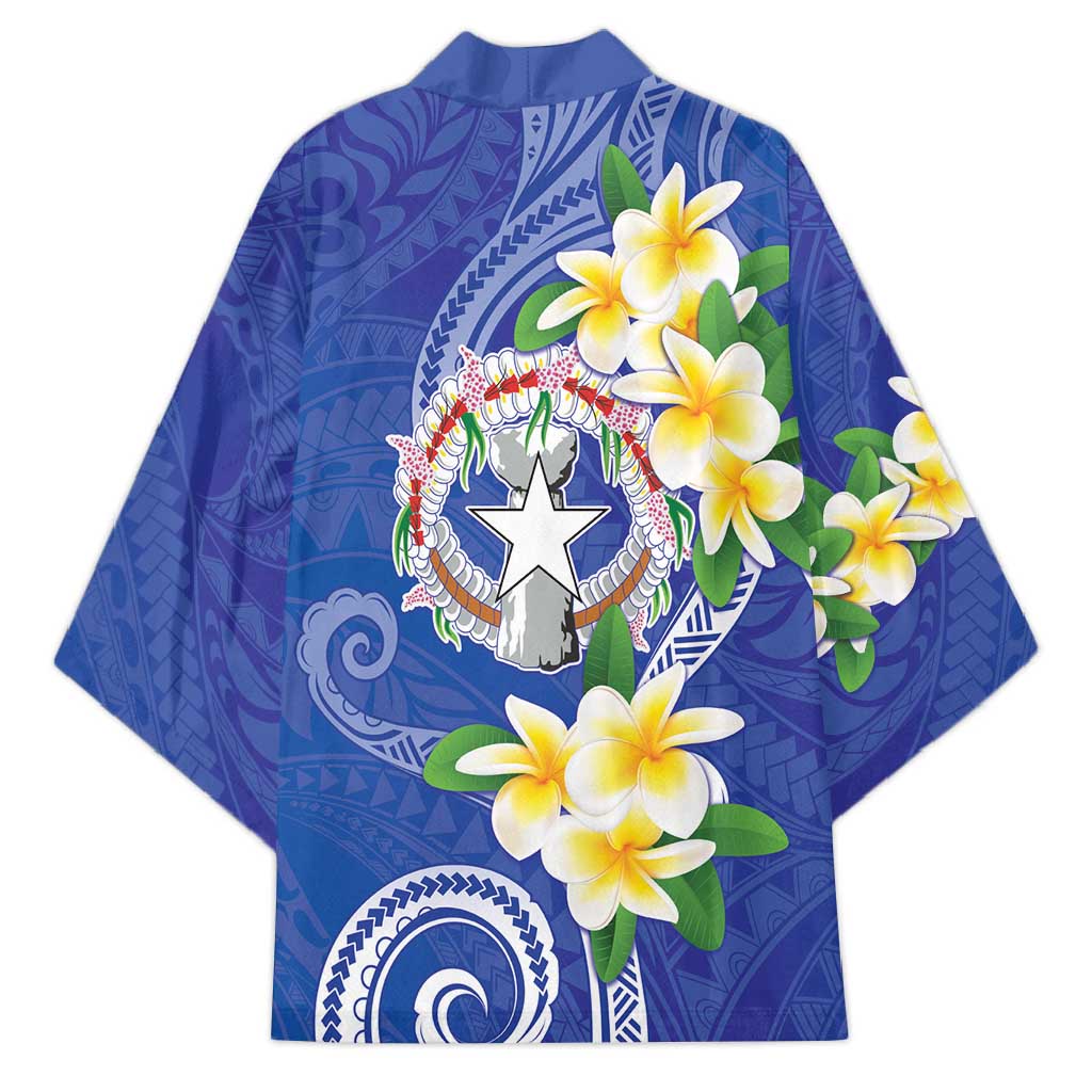 Northern Mariana Islands Chamorro Kimono Plumeria Curves Style Navy Version LT05 - Polynesian Pride