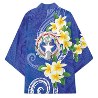 Northern Mariana Islands Chamorro Kimono Plumeria Curves Style Navy Version LT05 - Polynesian Pride