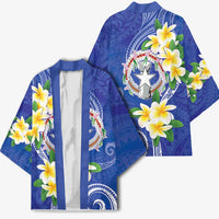 Northern Mariana Islands Chamorro Kimono Plumeria Curves Style Navy Version LT05 - Polynesian Pride