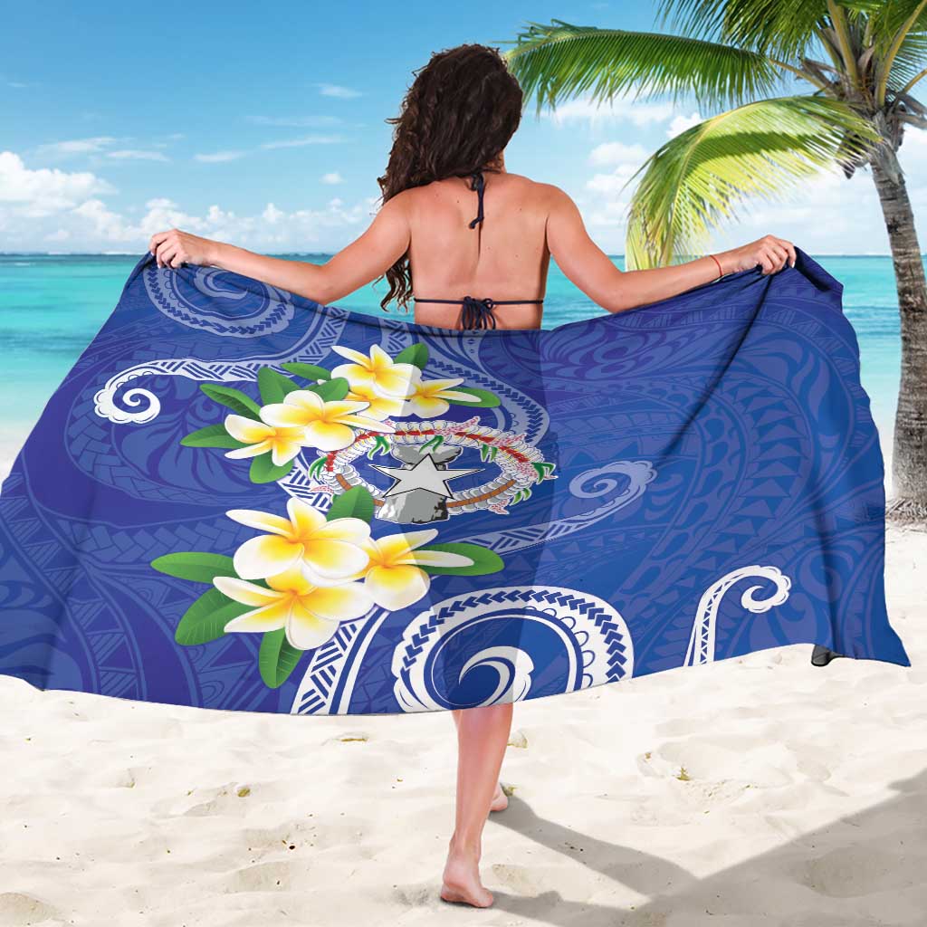 Northern Mariana Islands Chamorro Sarong Plumeria Curves Style Navy Version LT05 - Polynesian Pride