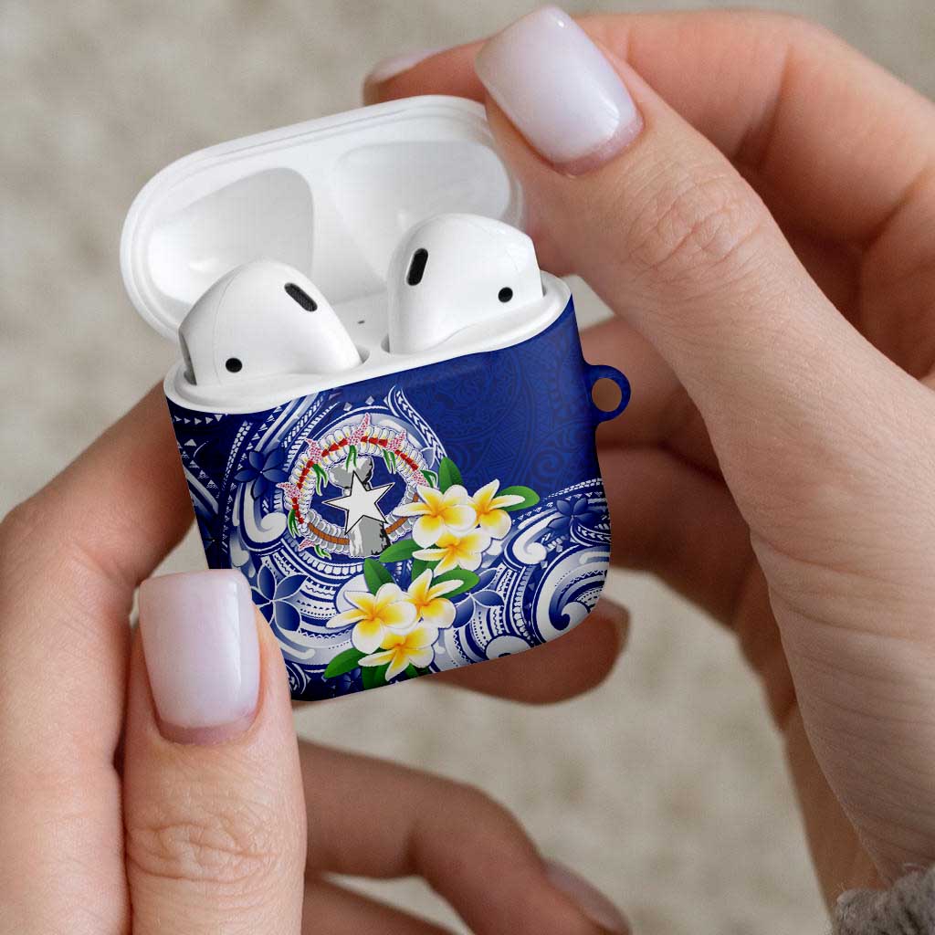 Northern Mariana Islands AirPods Case Polynesian Pattern With Frangipani LT05 - Polynesian Pride