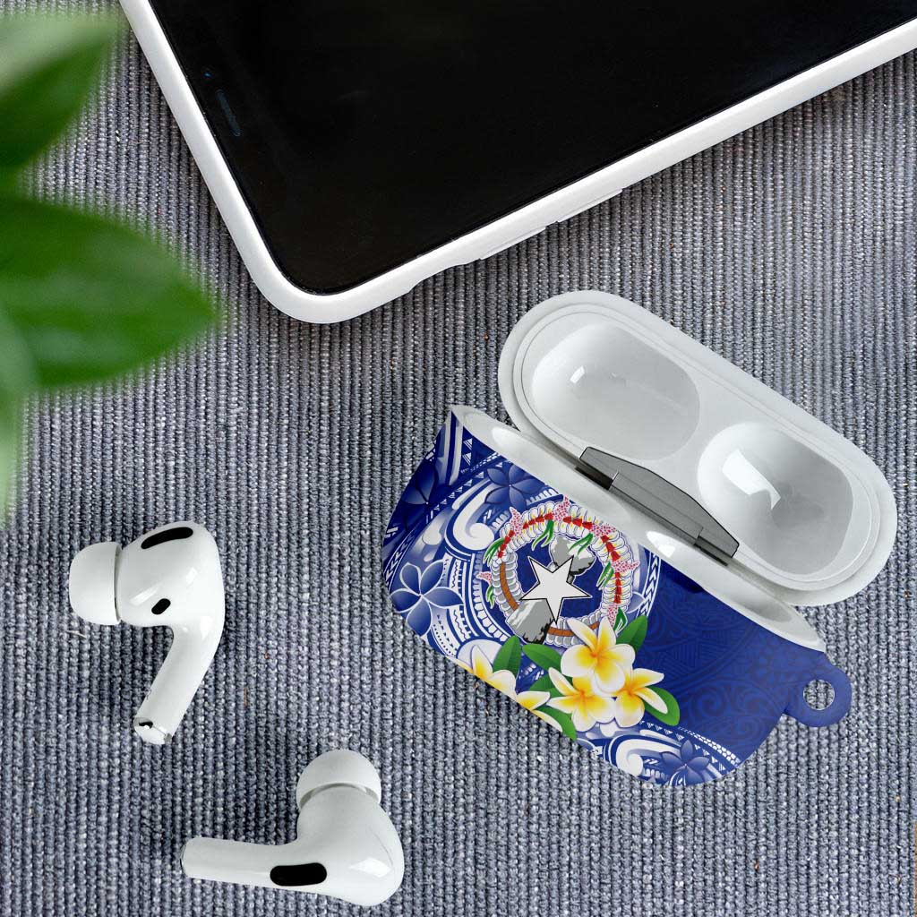 Northern Mariana Islands AirPods Case Polynesian Pattern With Frangipani LT05 - Polynesian Pride