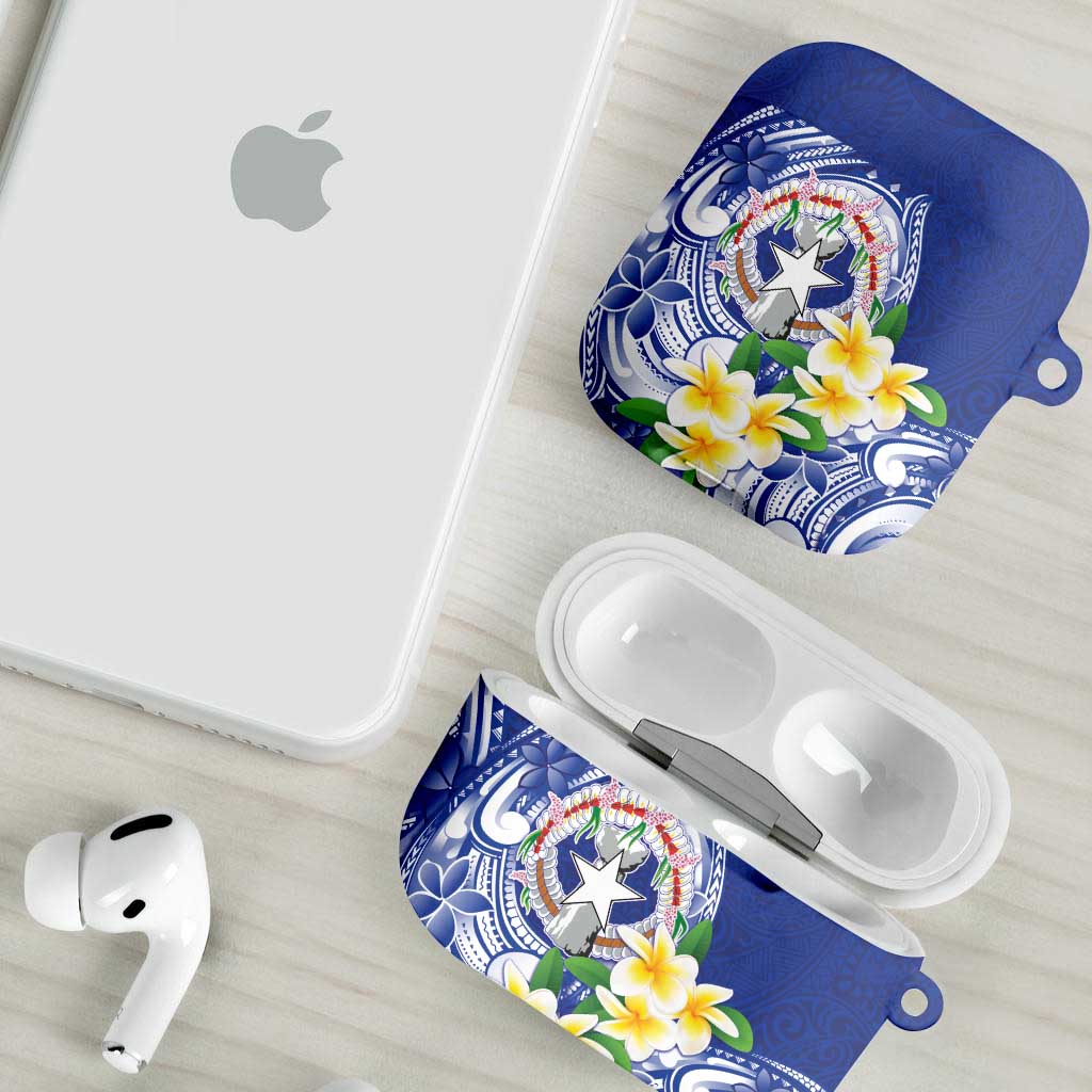 Northern Mariana Islands AirPods Case Polynesian Pattern With Frangipani LT05 - Polynesian Pride
