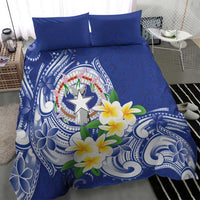 Northern Mariana Islands Bedding Set Polynesian Pattern With Frangipani LT05 - Polynesian Pride