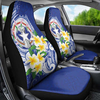 Northern Mariana Islands Car Seat Cover Polynesian Pattern With Frangipani LT05 - Polynesian Pride