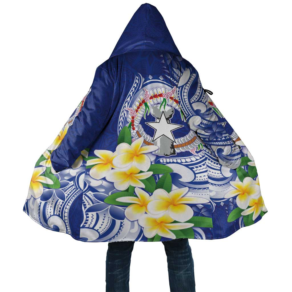 Northern Mariana Islands Cloak Polynesian Pattern With Frangipani LT05 Unisex Navy - Polynesian Pride