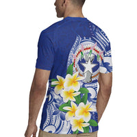 Northern Mariana Islands Rugby Jersey Polynesian Pattern With Frangipani LT05 - Polynesian Pride